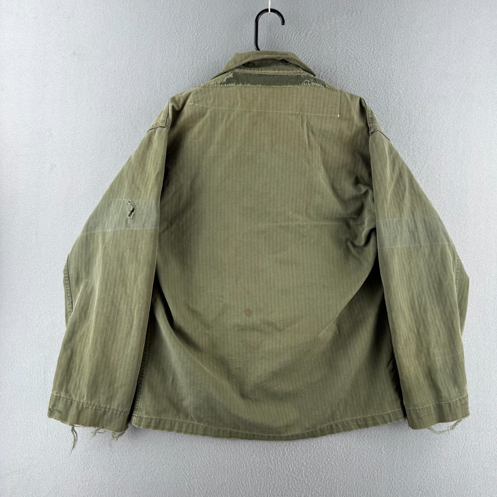 40s HBT Jacket Coat Mens Fits Medium 22x29" M-43 WWII Green 13 Star Buttons - Picture 8 of 16